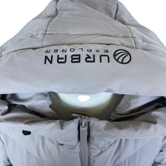 Bosideng Women's Gray Hooded Puffer Coat Long Length Winter Outerwear Sz 2 - Picture 6 of 12